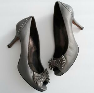 Vince Camuto Studded Peep Toe Heels